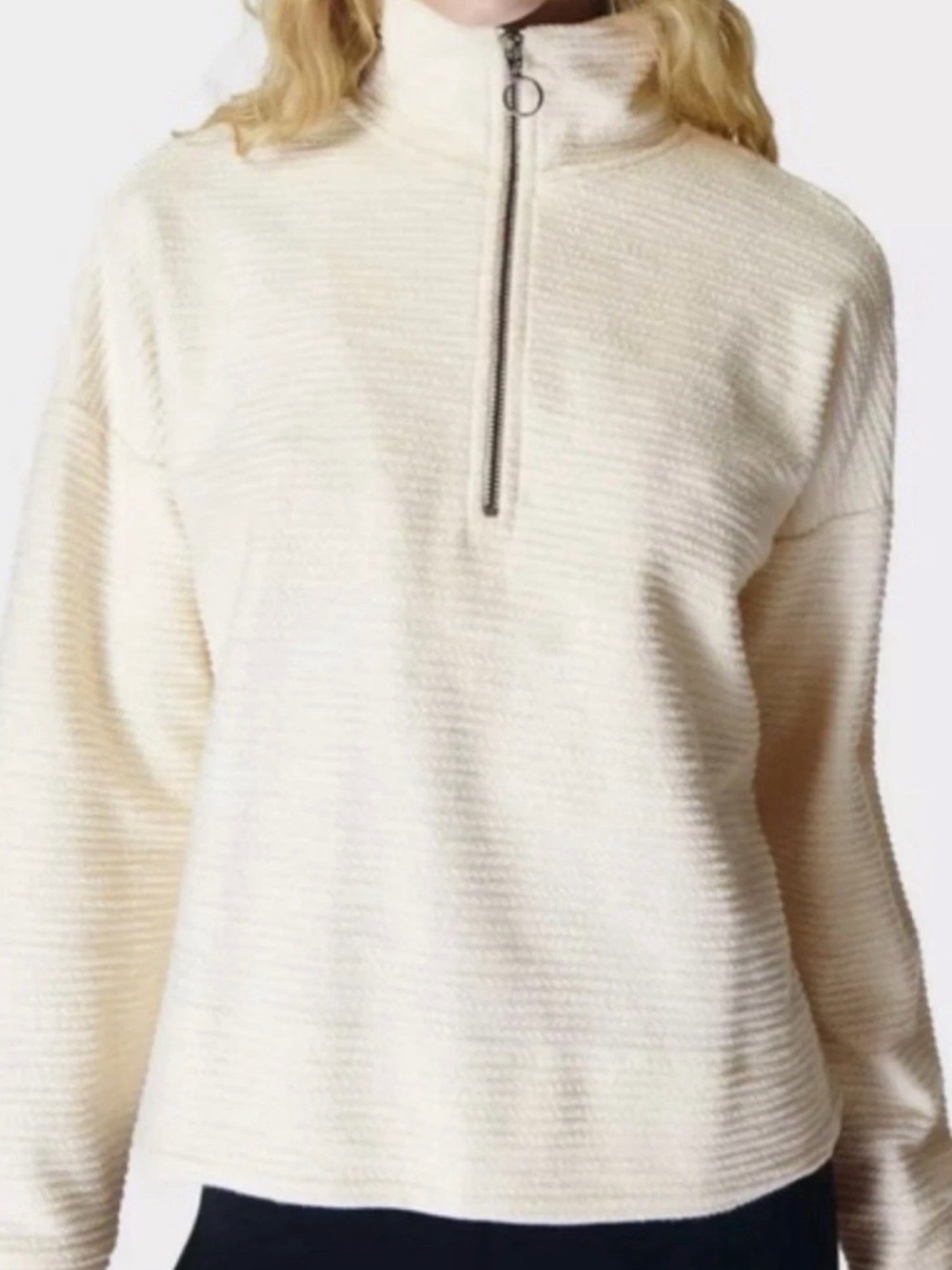 Sweaty Betty Rest Up 1/2 Zip Pullover Sweatshirt Oversized Athletic Women’s M